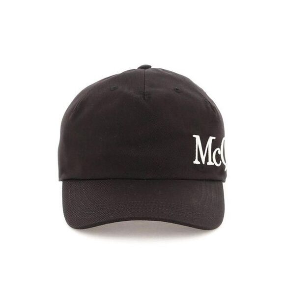 ALEXANDER MCQUEEN Embroidered Logo Baseball Cap Men BLACK Hats & Caps
